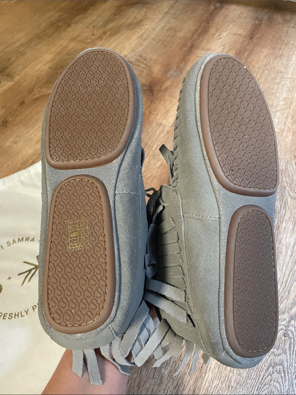 Yosi Samra Gray Suede Fringe Chukka Boots - Picture 7 of 13